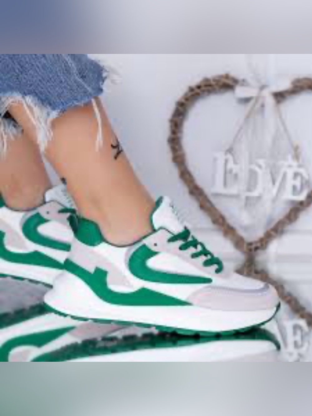 Women’s Low Top Thick Sole GreenSport Casual Sneakers Skateboard ShoesTrendy 6.5